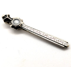 Vintage Luxury Soviet tie Clip made of ⭐875 Silver with the Star USSR hallmark#4