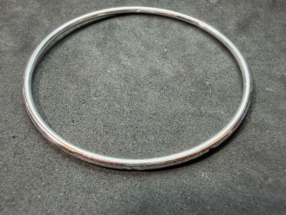 9.20g Vintage Sterling Silver 925 Smooth Bangle Bracelet Round M