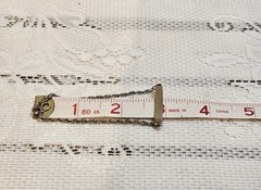 Vintage Speidel USA ID Bracelet Silver Tone Engraved Intials *READ DESCRIPTION*