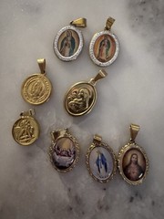 Vintage Religious Pendant Lot Stainless Steel Waterproof Antique