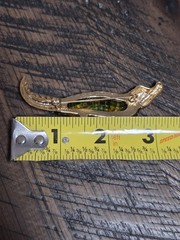 Vintage Goldtone Alligator Crocodile 3″ Rhinestone Brooch, Gorgeous!