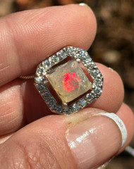 Antique Natural Fire Opal Necklace