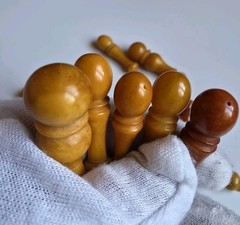 Islamic Prayer Bead Minaret Tasbih Natural Baltic Amber Molded 44g