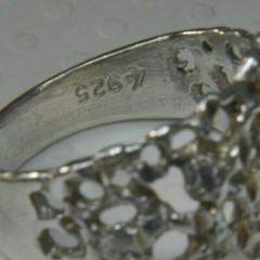 Open Nugget 1/2″ N to S STERLING SILVER 0.925 vintage Men’s BAND RING SIZE 6.25