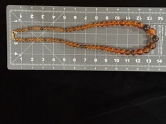 Stunning Amber Lucite Graduated Beaded 1960’s Necklace