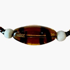 Napier Glass Beaded Necklace- Silver Tone- 30 In Length- Very Good Condition