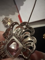 RARE Marcel Boucher 1940’s Sterling Pave and Pink Topaz Brooch Flower Swirl