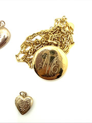 Vintage to Now Jewelry Pendant & Charm Lockets Gold & Silver Tone Lot of 12