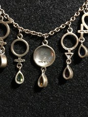 Peter Stone 925-7 Classical Planets Necklace Moons Necklace Retired Vintage Gems