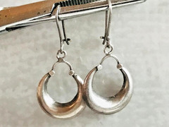 💎 RARE Soviet 875 Silver “Klaachi” Earrings – USSR Star Marked – 4.5cm (1.77″)
