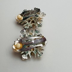 Vintage Snowflake Clip On Earrings Silver Gold Tone Two Tone Winter Holiday