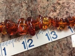 Vintage Natural Baltic Amber Chunk Necklace w/Inclusions 16” 74 Grams SALE!