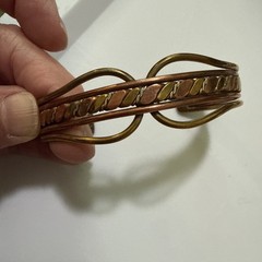Vintage Lot of Tri-color Mixed Metal Bangle & Cuff Bracelets