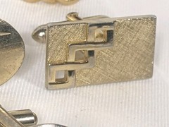 Vintage Lot Mixed Unmatched Cuff Links Swank Anson Gold Tone Silver Tone 10 Pc