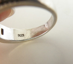Sterling Silver 925 Baguette Channel Set CZ Designer Signed Band Ring Size 7