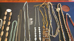 Lot #43 of random estate sale jewelry, mostly necklaces and a few bracelets