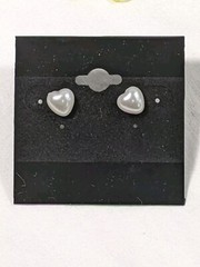 Lot 4 Small Earrings Children Teens Anchors Hearts Vintage New Old Stock NOS