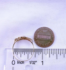 Antique 18ct Gold Art Deco Diamond Filigree Band Ring 0.06ct Natural Size 8.25