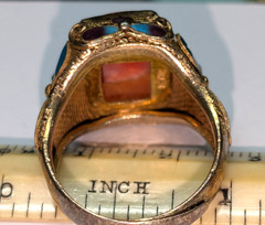 Vintage Silver Multi Stone Ring