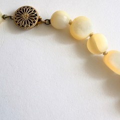 Vintage Balamuty Mother of Pearl Necklace Vermeil Sterling Wedding
