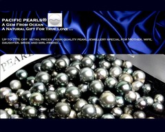 Pacific Pearls® 12mm Genuine AAA Diamonds Tahitian Pearl Earrings Gifts For Wife