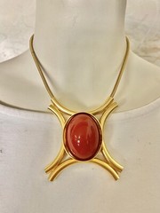 Vintage JULIANA D&E 1960’s Modernist Pendant Necklace Book Piece