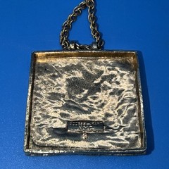 Vintage Accessocraft NY Etruscan Revival Lion Medallion Pendant Necklace