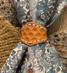 Vintage leather square scarf buckle ring sliding clip scarf decoration