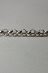 80s Vintage Silver Rolo Link Bracelet Box Lock TM Mexico 925 stamped 9.25″ •7mm