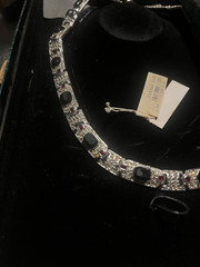 Beautiful Suzanne Somers necklace vintage black stone original price 79.00 HSN