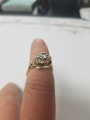 Antique 0.80ct Diamond Rose Motiff Ring