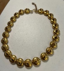 MMA (Metropolitan Museum of Art) Gold Plated Necklace w/ Spikes, vintage, choker