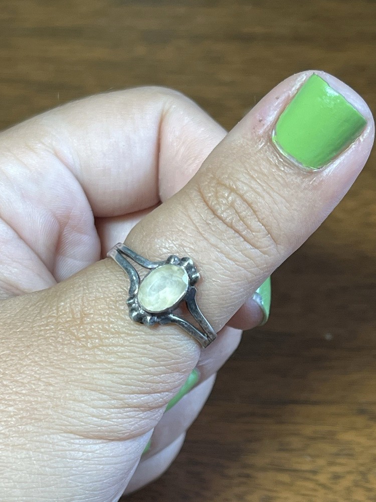vintage sterling silver citrine ring size 8.75