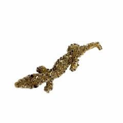 Vintage 40s Alligator Lizard Brooch Sequin Handmade READ