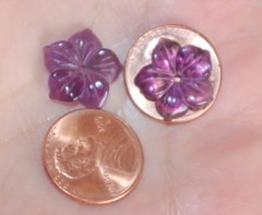 VINTAGE AMETHYST FLOWER JACKETS FOR EARRINGS USE WITH ANY STUDS