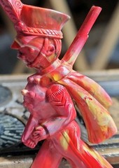 Vintage Plastic Novelty Pin Marching Soldier 1940s 1950s