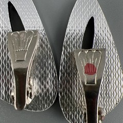 Vintage Art Deco Clip Earrings Lot of 3 Silver Tone Cut Steel Western Germany