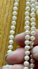 Vintage Hand Knotted Baroque Freshwater Pearl Necklace Endless Strand 104 Inches
