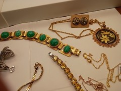 Large Lot Vintage Jewelry Trifari,925,Niello,