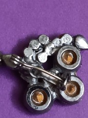 VINTAGE PAIR RHINESTONE PEARL PINS