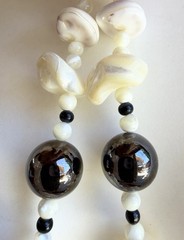1970’s 28” Natural Mother of Pearl / Shell Necklace