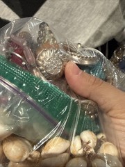 Junk Broken Costume Jewelry For Craft, Repair, Repurpose 2 Ziploc Bags