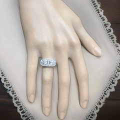 2.30ct. Platinum Vintage Filigree Engagement Ring Natural Old Euro Cut 1920’s