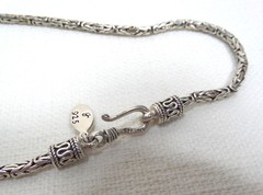 Samuel B Sterling Silver Necklace Fancy Byzantine Design 18 Inches 2.5mm 20.9 Gr