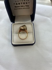 VINTAGE ESTATE STRELL 14k GOLD SMOKEY QUARTZ RING SIZE 4 FREE SHIPPING 🆓📬