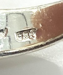 Vintage Serling silver Pink & Clear Sparkle CZ Cocktail Band Ring Size 5.5