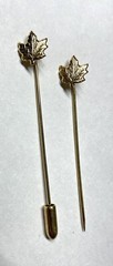 Vintage Gold Tone Stick/Hat /Lapel Pin Lot Of 18 pieces-Maple Leaf Shape pin