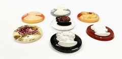 15 Vintage Assorted Resin Acrylic Cameos – DIY Jewelry Making & Repair Craft C80