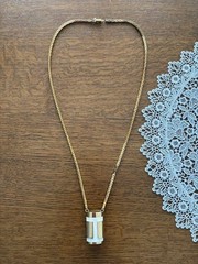 LANVIN PARIS Vintage Necklace Pendant Gold From Japan