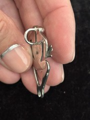 Sterling Silver Tree Frog Pendant 7.6 Grams 1.5 Inches Tall Vintage Jewelry